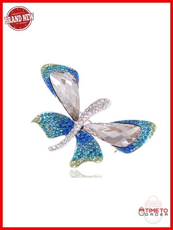 Jewelry - Shiny Crystal Butterfly Brooch Pin for Hat Bag Suit Tie